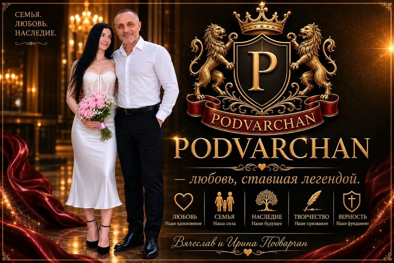 Вячеслав Подварчан с женой — семейное фото