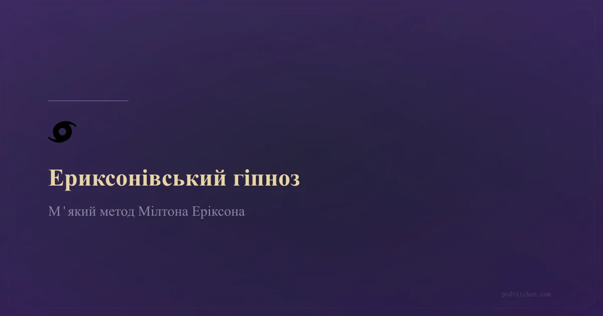 Що таке ериксонівський гіпноз і як він працює