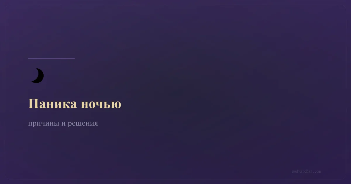 Почему возникает паника ночью — причины ночных панических атак и что делать