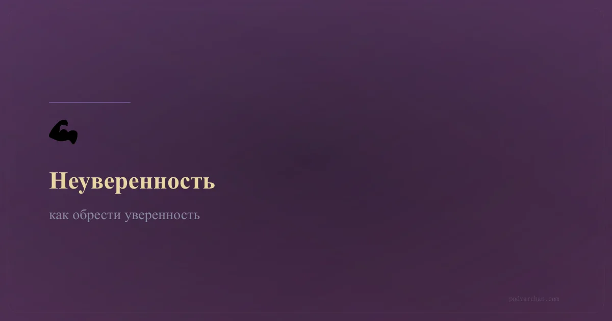 Невпевненість у собі: коріння в підсвідомості та шлях до здорової самооцінки