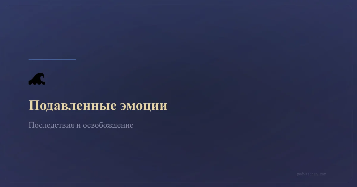Подавленные эмоции: последствия для психики и тела